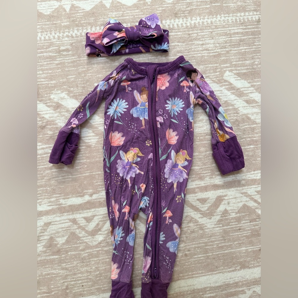 Garden fairies Kissel sleepies zippy newborn with bow